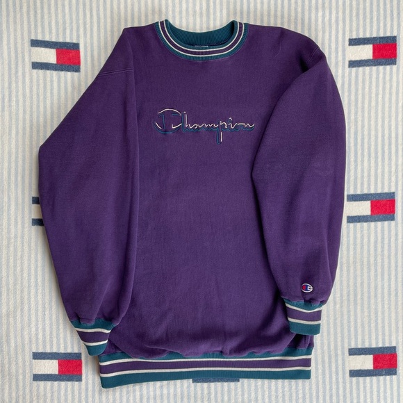 Champion Other - Vintage Champion Reverse Weave embroidered Spellout crewneck sweatshirt